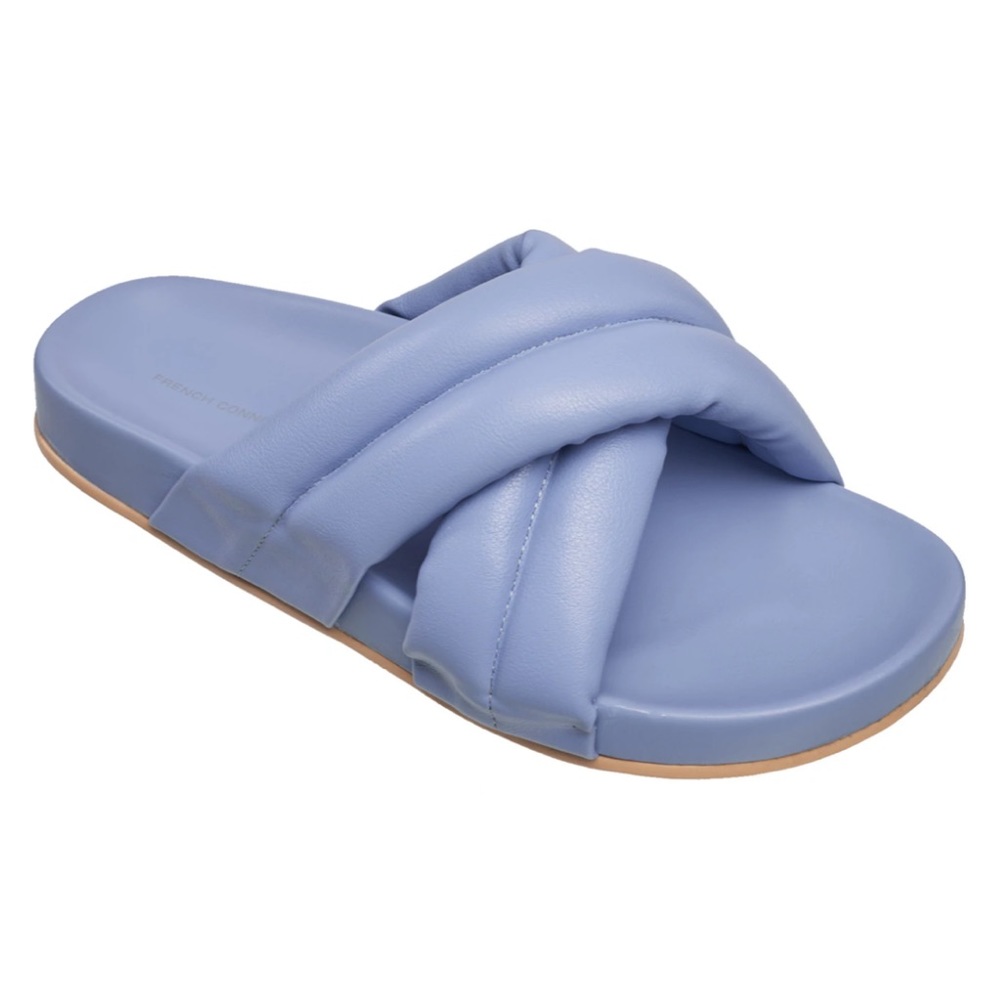 French Connection Hayden Blue Slide Sandals Size 8